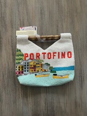 Made in India Portofino Beaded Beach Clutch Bag
